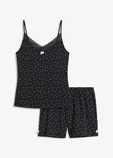 Pigiama estivo con pizzo grazioso, bonprix