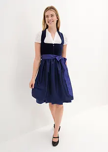 Abito bavarese midi con velluto (set 2 pezzi), bonprix