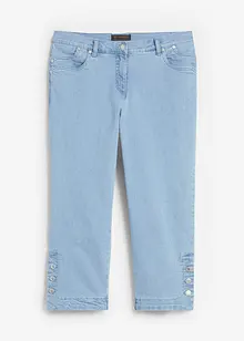 Jeans capri, a vita media, bonprix