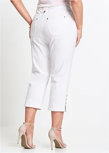 Jeans capri, a vita media, bonprix