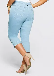 Jeans capri, a vita media, bonprix