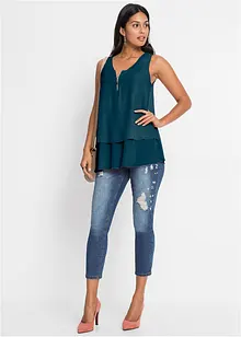 Top in viscosa con cerniera, bonprix