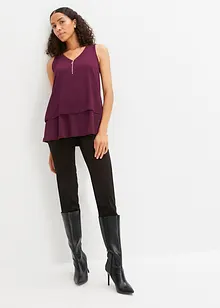 Top in viscosa con cerniera, bonprix
