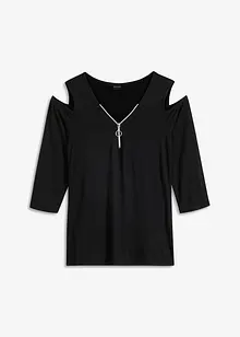 Maglia con cut-out in viscosa, bonprix