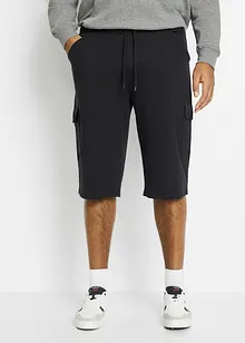Bermuda lunghi cargo in felpa di puro cotone, regular fit, bonprix