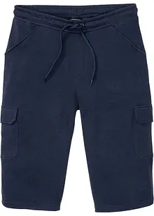 Bermuda lunghi cargo in felpa di puro cotone, regular fit, bonprix