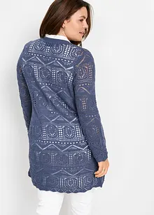 Cardigan lungo traforato, bonprix
