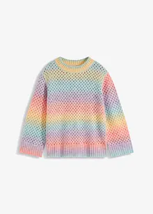 Maglione traforato con effetto sfumato, bonprix