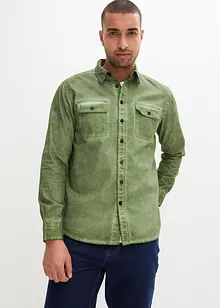 Camicia a maniche lunghe in puro cotone effetto lavato, bonprix