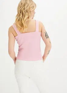 Top a costine in cotone biologico (pacco da 2), bonprix