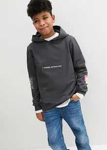 Felpa in cotone biologico con cappuccio, bonprix
