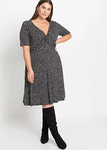Abito in morbido jersey misto viscosa con drappeggio, bonprix