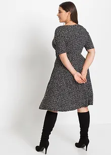 Abito in morbido jersey misto viscosa con drappeggio, bonprix
