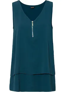 Top in viscosa con cerniera, bonprix