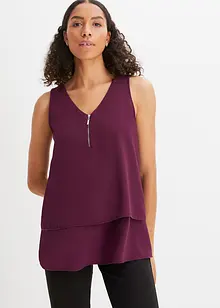 Top in viscosa con cerniera, bonprix