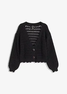 Cardigan traforato in puro cotone, bonprix