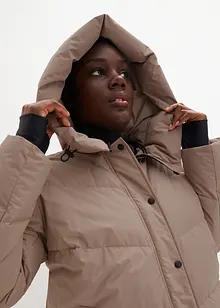 Piumino lungo con fodera in fantasia idrorepellente, bonprix