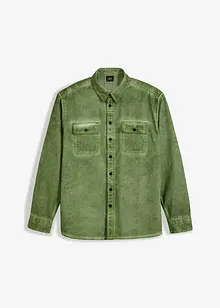 Camicia a maniche lunghe in puro cotone effetto lavato, bonprix