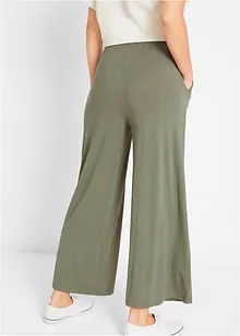 Pantaloni cropped in jersey di viscosa, bonprix