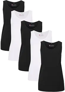 Top lungo in puro cotone (pacco da 5), bonprix