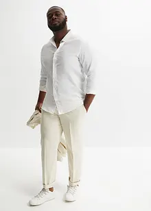 Completo in misto lino (2 pezzi) giacca e pantaloni, regular fit, bonprix