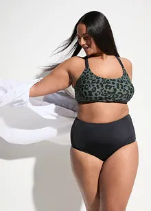 Slip per bikini a vita alta con sgambatura normale, bonprix