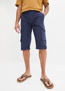 Bermuda cargo lunghi in misto lino, regular fit, bonprix