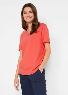 Maglia lunga e larga con scollo a V e maniche corte (pacco da 5), bonprix