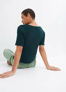 Maglia con effetto incrociato in misto viscosa, bonprix