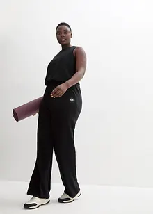 Tuta elegante morbidissima effetto neoprene a palazzo, ad asciugatura rapida, bonprix