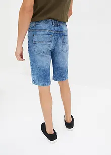 Bermuda elasticizzati in jeans leggero con elastico in vita, slim fit, bonprix