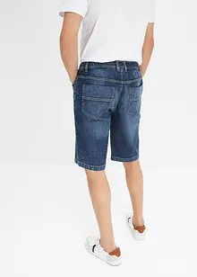 Bermuda elasticizzati in jeans leggero con elastico in vita, slim fit, bonprix