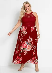 Abito in jersey con corpino di pizzo, bonprix