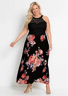 Abito in jersey con corpino di pizzo, bonprix