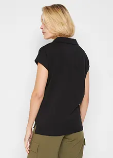 Maglia con colletto polo aperto, bonprix
