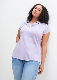 Maglia con colletto polo aperto, bonprix