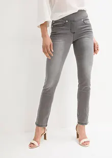 Jeans ultra elasticizzati con cinta comoda straight, vita media, bonprix