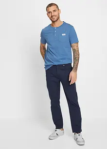 Maglia serafino a maniche corte in puro cotone biologico, bonprix