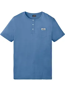 Maglia serafino a maniche corte in puro cotone biologico, bonprix