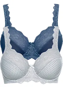 Reggiseno con ferretto e pizzo delicato (pacco da 2), bonprix