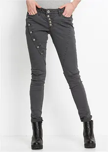 Pantaloni in twill di misto cotone elasticizzato, bonprix