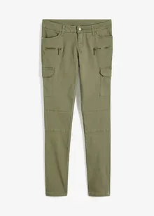 Pantaloni cargo in misto cotone elasticizzato, bonprix