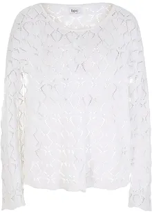 Maglione traforato oversize, bonprix