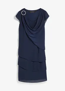 Miniabito a strati con accessorio decorativo, bonprix