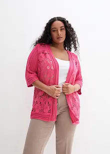 Cardigan con pizzo, bonprix