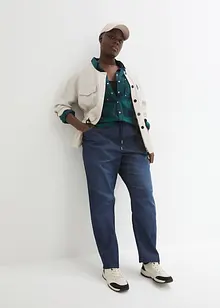 Jeans con elastico in vita straight, vita alta (pacco da 2), bonprix