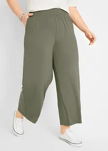 Pantaloni cropped in jersey di misto viscosa fluente, bonprix