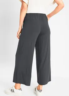 Pantaloni cropped in jersey di misto viscosa fluente, bonprix
