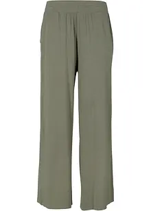 Pantaloni cropped in jersey di misto viscosa fluente, bonprix