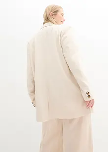 Blazer lungo in misto lino e viscosa, bonprix